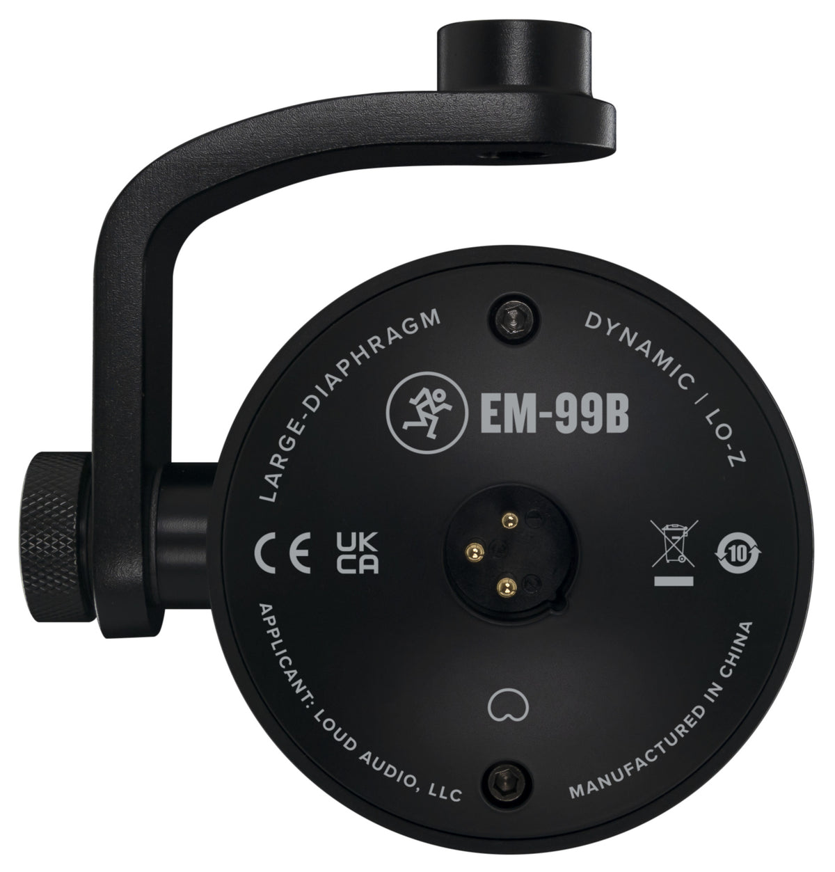 Mackie EM-99B | Dynamic Cardioid Broadcast Mic | XLR Output & Desktop Stand