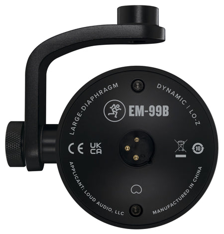 Mackie EM-99B | Dynamic Cardioid Broadcast Mic | XLR Output & Desktop Stand