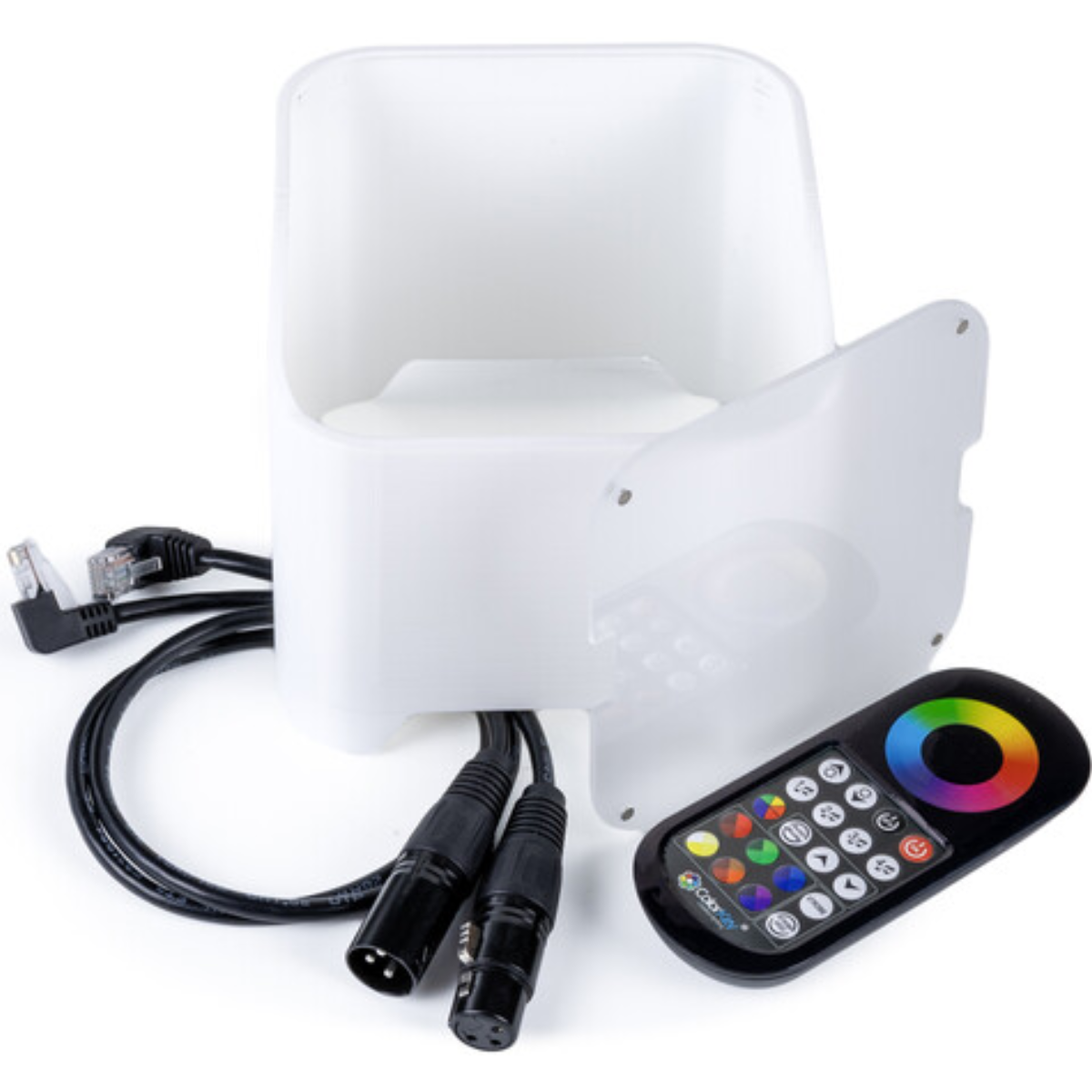 ColorKey MobilePar Mini Hex 4 MKII 4-Pack | Wireless Battery-Powered Uplights | RGBAW+UV Wash Lights with Carrying Case