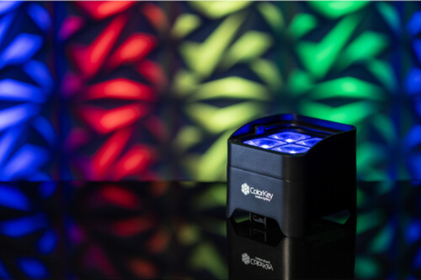 ColorKey MobilePar Mini Hex 4 MKII | Wireless Battery LED Uplight | RGBAW+UV with 15hr Runtime