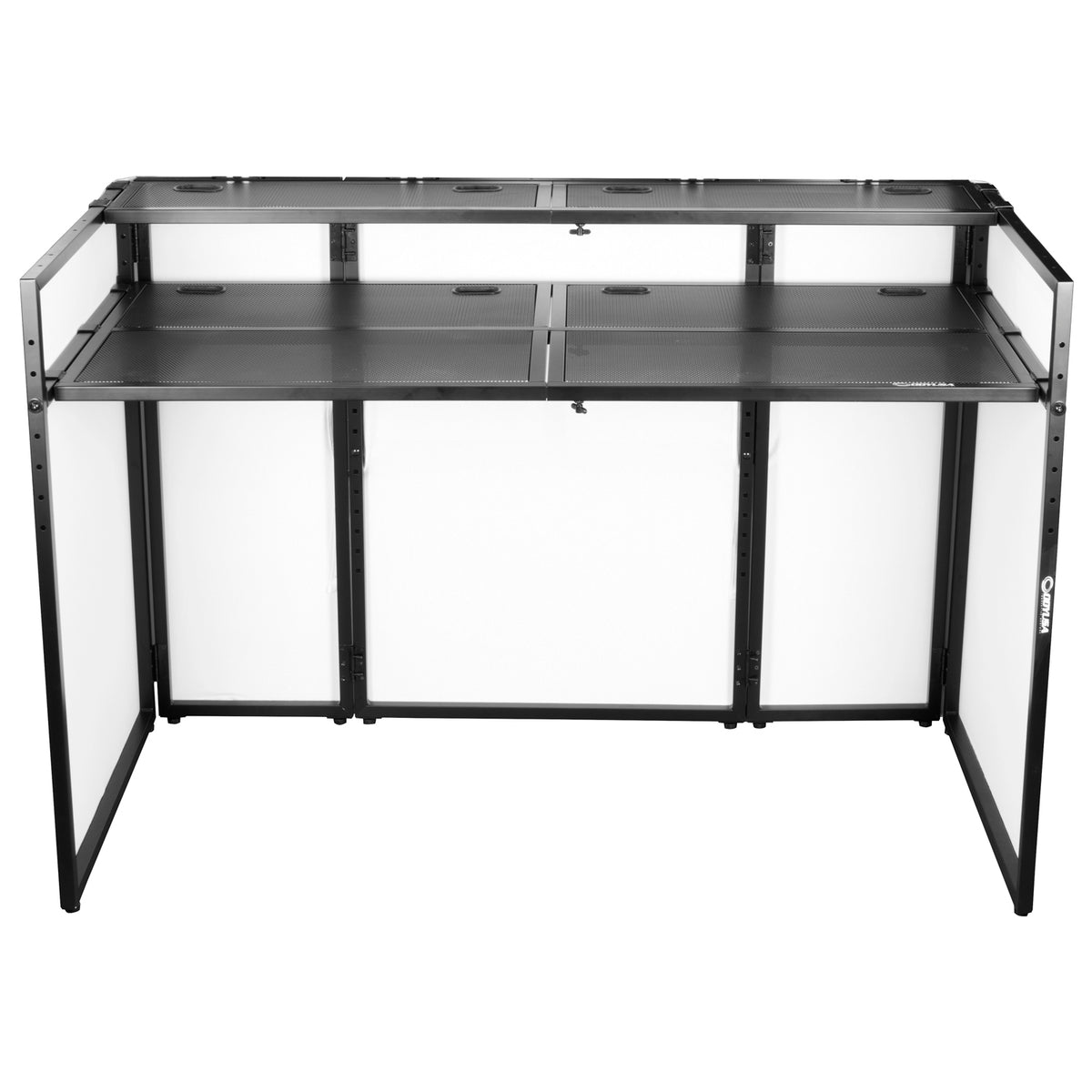 Odyssey DJBOOTHM65OP | DJ Booth with 65in TV Mount | Adjustable Tier & Cable Ports