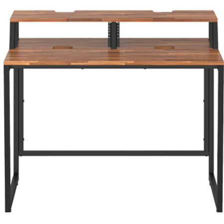 Wavebone Star Rover Studio Desk Wood | Two-Tier Studio Workstation | 6U Rack Space for 49 to 61 Key Keyboards