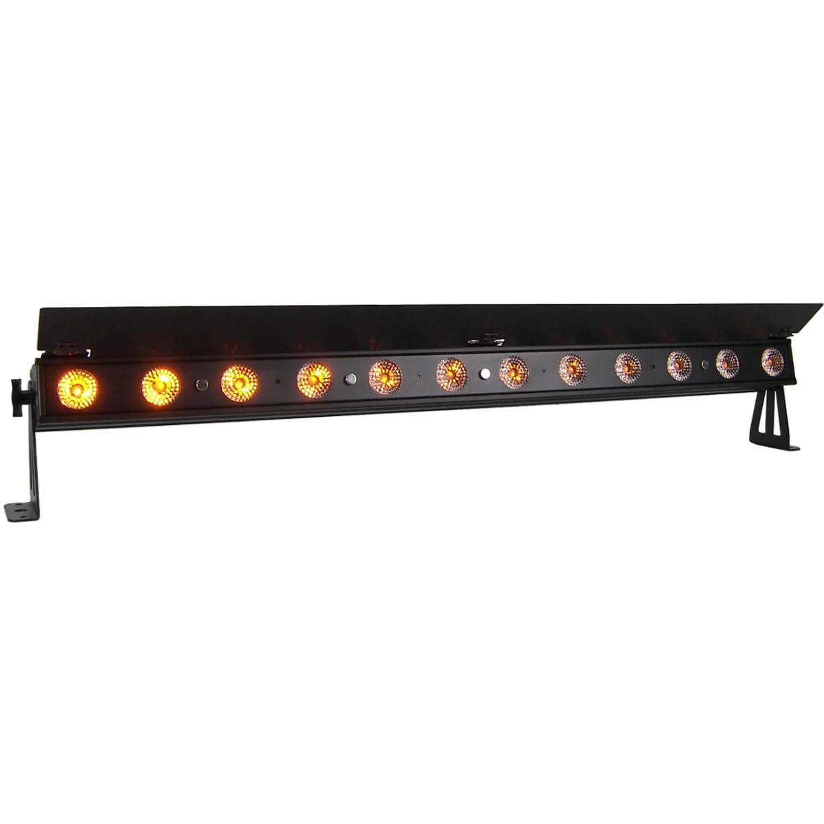 Event Lighting PIXBAR12H | 12x12W RGBWAU LED Pixel Bar | True1 Power with Barndoor