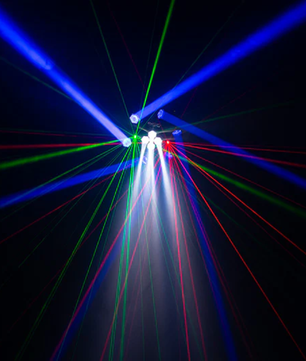 Eliminator CenterDroid | RGBW LED + Laser Centerpiece | Rotating Lens & Tilting Arms