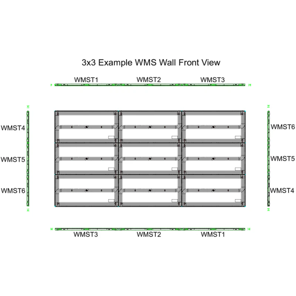 American DJ WMST4 | Left & Right Corner Trim for WMS Panels | Clean Edge Finish Sections