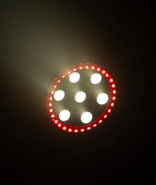 Eliminator LP 8R | 7x8W RGBW Flat Par + LED Ring | DMX & Remote with 38-Channel Mode