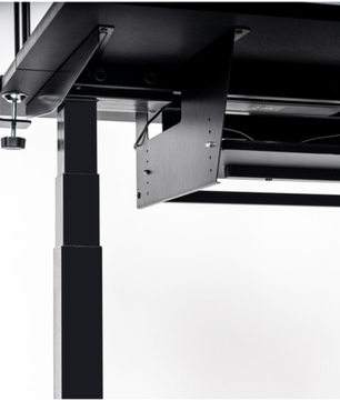 Wavebone Starship Black | Height Adjustable Studio Desk | Standing Workstation with Keyboard Tray