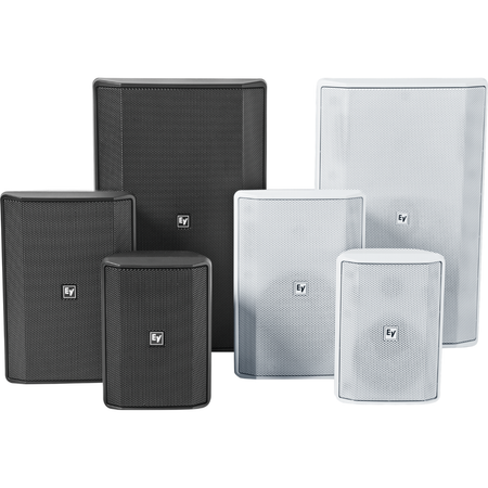 Electro-Voice EVID-S8.2TB | 8in Surface Speaker Pair | Black 70V/100V Install Speakers