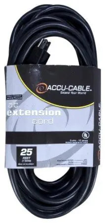 American DJ EC-123-25 Black Extension Cord (25ft)
