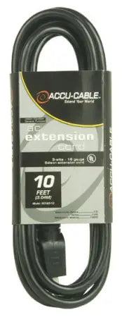 American DJ EC-163-10 Black Extension Cord (10ft)