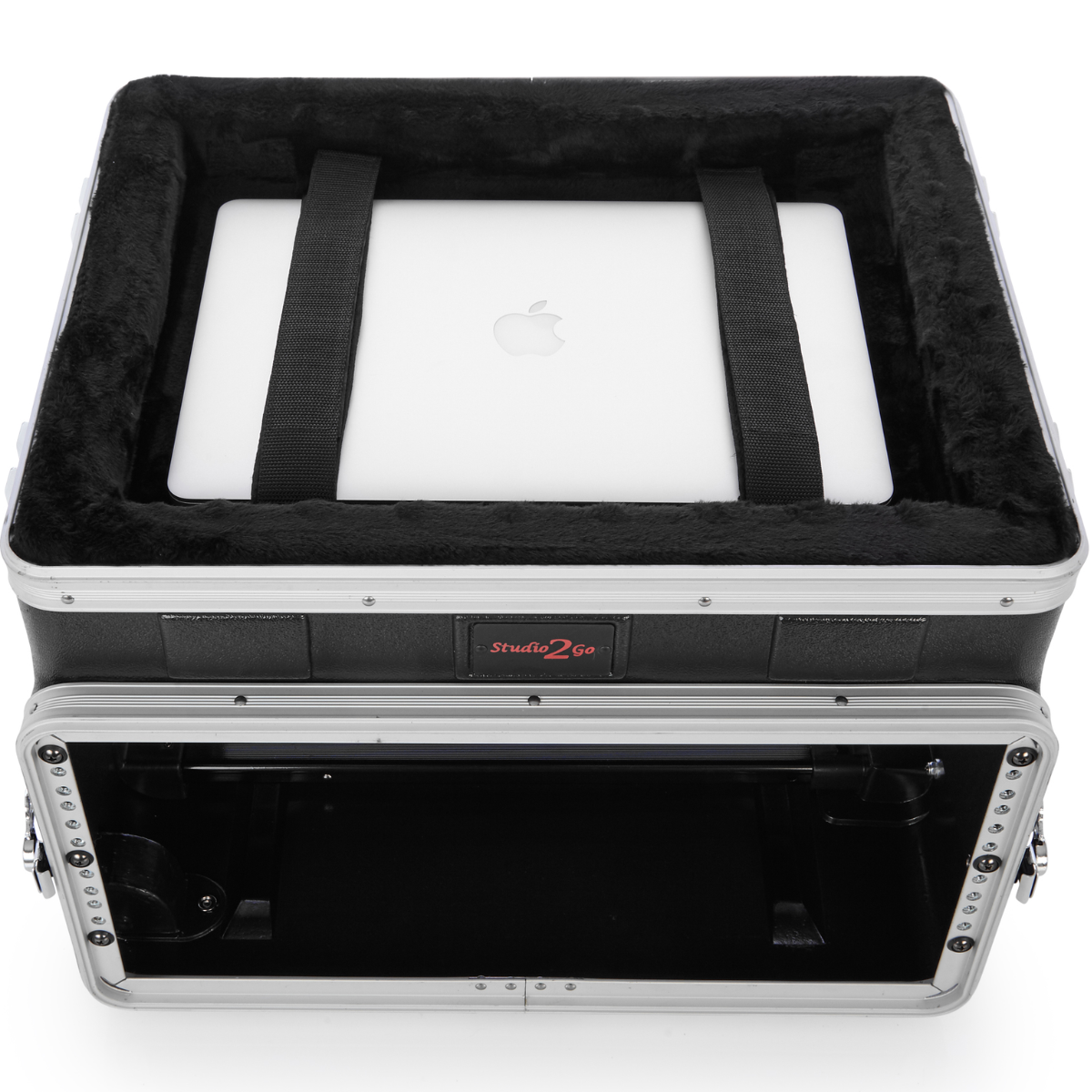 Gator GRC-STUDIO4GO-W | 4U Rack Case with Laptop Compartment | ATA Molded Case with Wheels