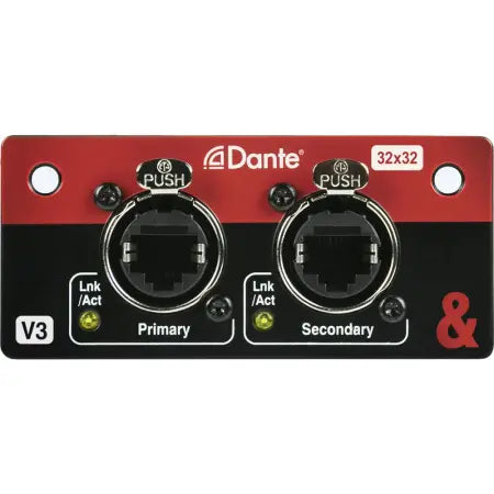 Allen & Heath AH-M-SQ-SDANTE32-A | 32x32 Dante Card for SQ Mixers & AHM Processors, 96kHz/48kHz, Redundant Ports