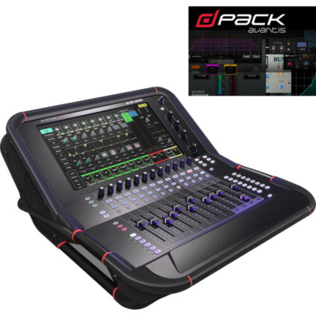 Allen & Heath Avantis Solo with dPack | 15.6in Touchscreen Digital Mixer | 64-Channel 96kHz Console with Expandable I/O