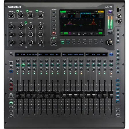 Allen & Heath QU-5 | 96kHz Digital Mixer with 17 Motorized Faders & USB-C Audio Interface