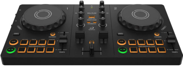 Pioneer DDJ-FLX2 by AlphaTheta | 2-Channel DJ Controller with Streaming Support | Rekordbox, Serato, and Mobile Compatibility