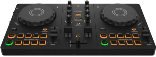 Pioneer DDJ-FLX2 by AlphaTheta | 2-Channel DJ Controller with Streaming Support | Rekordbox, Serato, and Mobile Compatibility