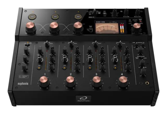 AlphaTheta Euphonia | 4‑Channel Rotary Mixer w/ Rupert Neve Transformer | 32‑bit FX Engine & Visual Metering