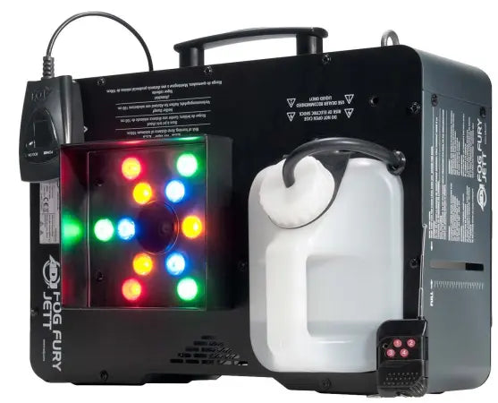 ADJ Fog Fury Jett | Vertical Fog Machine with RGBA LEDs | 700W CO₂-Style Fog Blasts