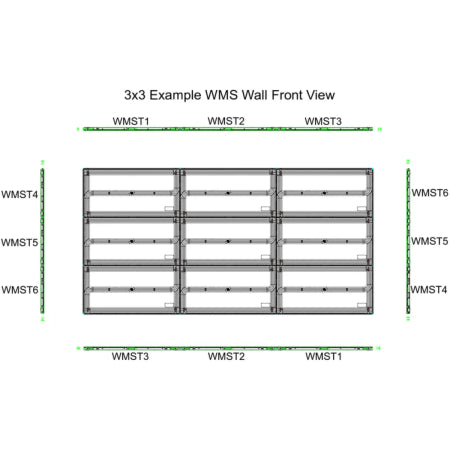 American DJ WMST6 | Side & Corner Trim for WMS Panels | Bottom Left & Top Right Sections