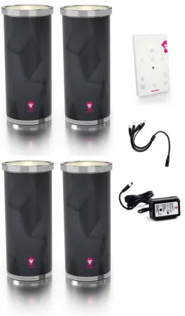 Ape Labs Can 2+ Set of 4 Grey | IP65 15W RGBaW Battery Effect Light, Uplight