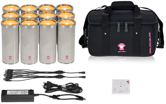 Ape Labs Can 2+ RoadPack Creme | 12x Lights, Remote, Charger, Bag -IP65 (ID: 8142)