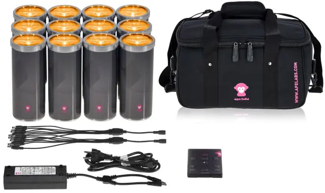 Ape Labs Can 2+ RoadPack Grey | 12x Lights, Remote, Charger, Bag -IP65 (ID: 8141)
