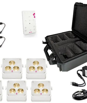 Ape Labs Maxi 2+ ABS Pack Creme | 6x Lights, Remote, Charger, ABS Case -IP65