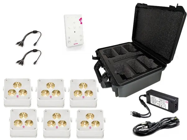 Ape Labs Maxi 2+ ABS Pack Creme | 6x Lights, Remote, Charger, ABS Case -IP65