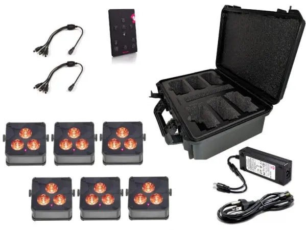 Ape Labs Maxi 2+ ABS Pack Grey | 6x Lights, Remote, Charger, ABS Case -IP65