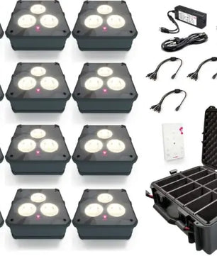 Ape Labs Maxi 2+ ProX Pack Grey | 12x Lights, Remote, Chargers, ABS Case -IP65