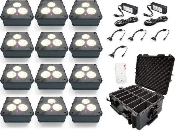 Ape Labs Maxi 2+ ProX Pack Grey | 12x Lights, Remote, Chargers, ABS Case -IP65