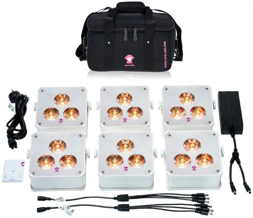 Ape Labs Maxi 2+ RoadPack Creme | 6x Lights, Remote, Charger, Bag -IP65 (ID: 8143)