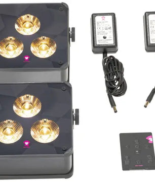 Ape Labs Maxi 2+ Set of 2 Grey | IP65 RGBaW Smart Battery Uplight