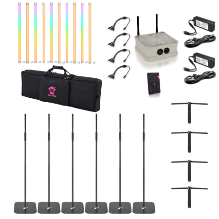 Ape Labs Neon & Pix Combo RoadPack | 10pc Neon Pack, 5 with Pixel Control, 5 Standard, Includes Connect App Controller & 6x UniStands