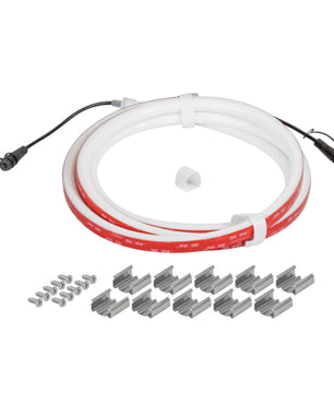 Ape Labs NeonStripe 8 | 8.2ft IP65 RGBaW LED COB Strip, Cuttable with Pig Tails, Install Hardware Included (ID: 100304)