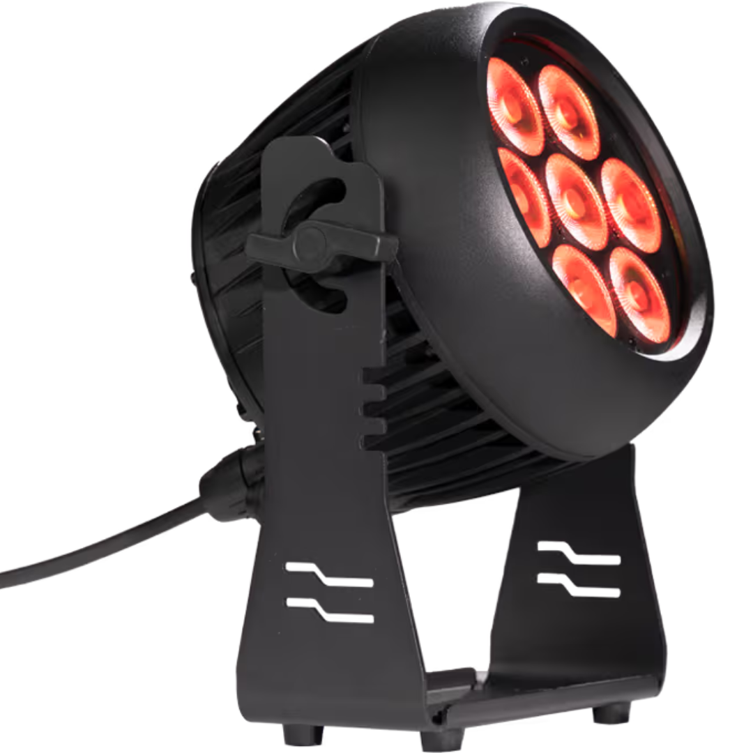 Rasha Par Guard | IP65 RGBWA+UV LED Par | 25° Beam with Wireless DMX & Presets