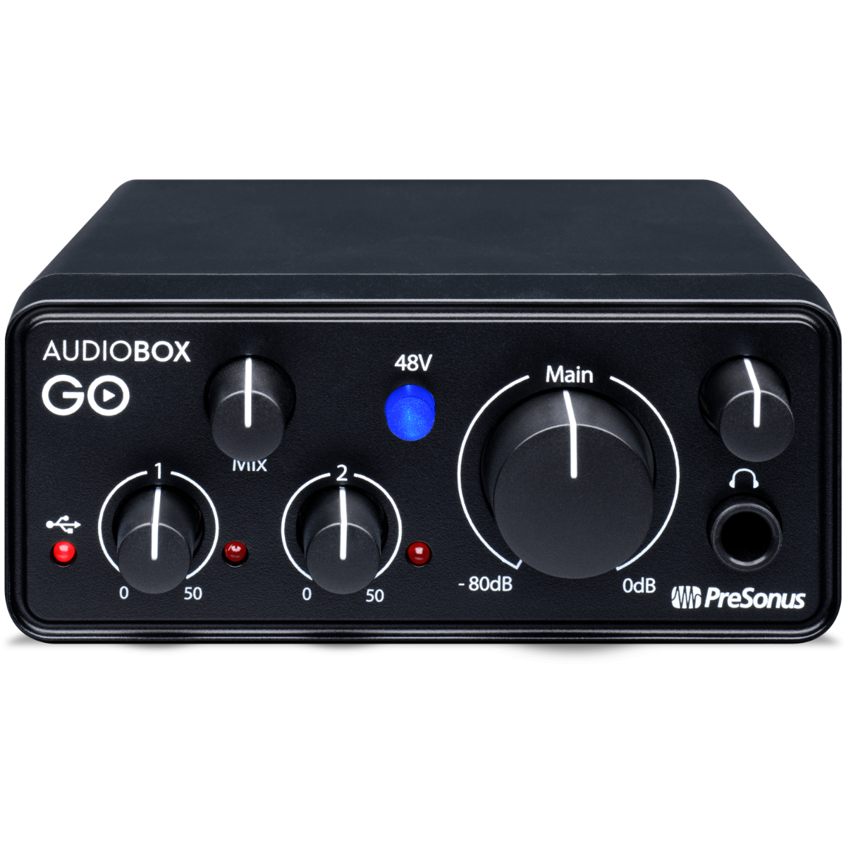 PreSonus AudioBox GO Creator Bundle | 2x2 USB-C Recording Kit | Interface, M7 Mic, and HD7 Headphones