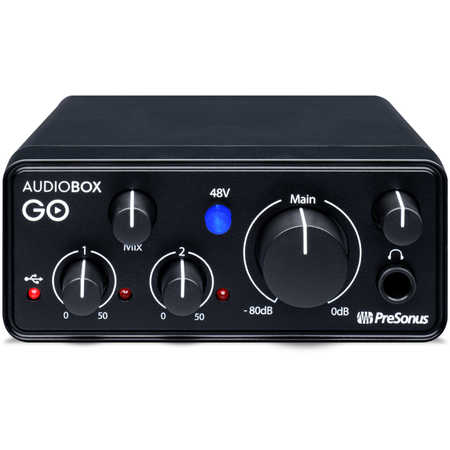 PreSonus AudioBox GO Creator Bundle | 2x2 USB-C Recording Kit | Interface, M7 Mic, and HD7 Headphones