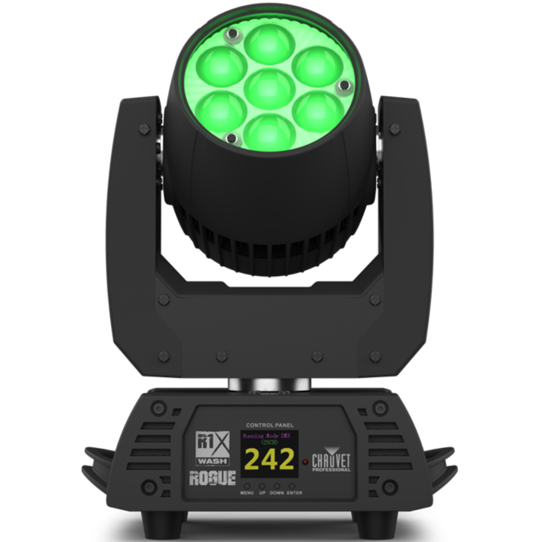 Chauvet Pro Rogue R1X Wash | 7x25W RGBW LEDs - 62.7° Zoom | Compact Moving Wash with RDM & PWM Control