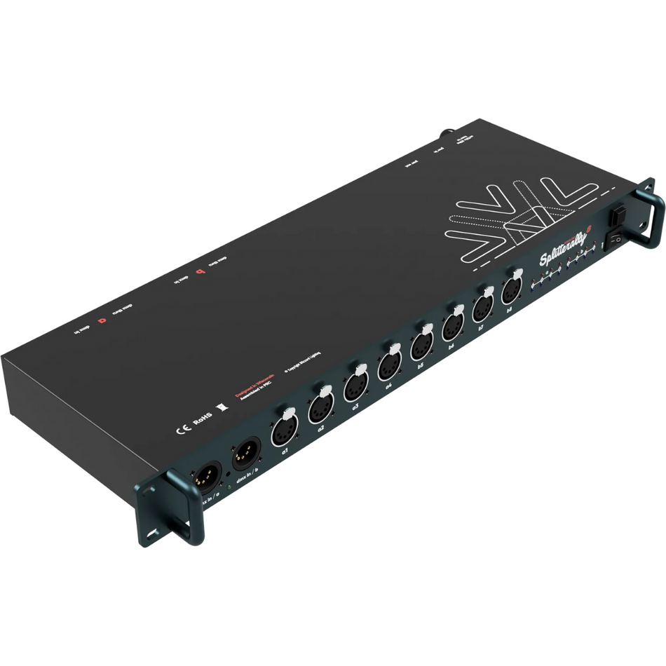 Blizzard Lighting Pipeline Splitterally 8 | 1U Rackmount 8-Way DMX Splitter & Booster (1x8 or 2x4 Mode)