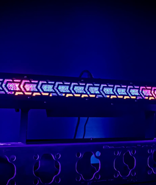 Blizzard Lighting Lux Reactor | 1m WW Strobe Bar with RGB Aura | 6x60W + 440 RGB LEDs