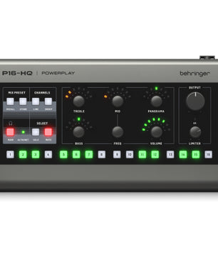 Behringer P16 HQ | 16 Channel Personal Monitor Mixer | ULTRANET Powered with High-Quality Headphone Amp