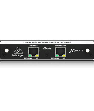 Behringer X-DANTE | 32x32 Dante Interface | Dual Ethernet Redundant Networking