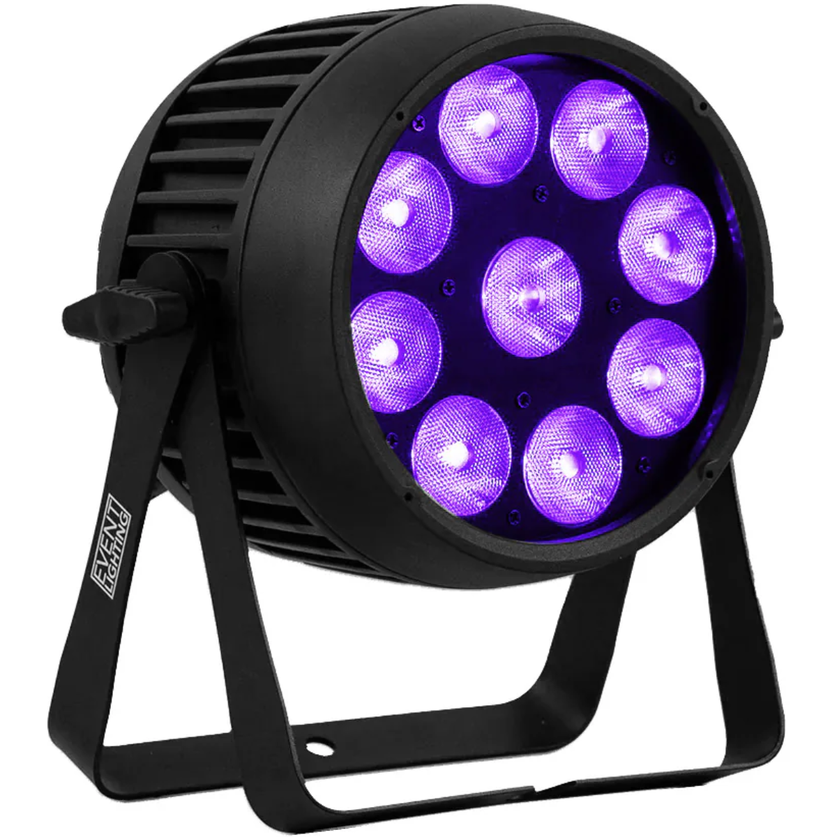 Event Lighting PAR9X12BH-IP | 9 x 12W RGBWAU LEDs | IP65 Battery PAR with Wireless DMX