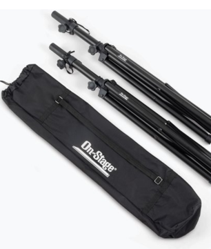 OnStage SSP7900 | Aluminum Speaker Stand Pair | 120 lb Capacity with Carry Bag