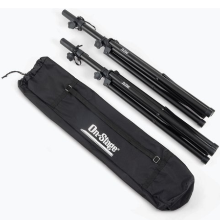 OnStage SSP7900 | Aluminum Speaker Stand Pair | 120 lb Capacity with Carry Bag