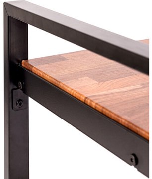 Wavebone Jenga Double Shelf Wood | Studio Storage Rack | Dual Tier Equipment Shelf