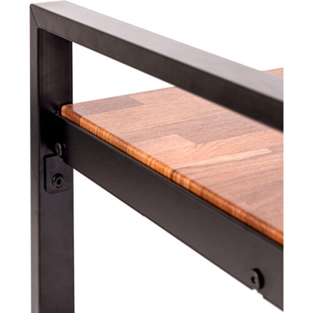 Wavebone Jenga Double Shelf Wood | Studio Storage Rack | Dual Tier Equipment Shelf