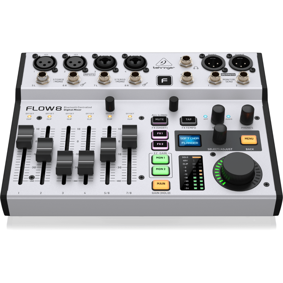 Behringer FLOW 8 | 8 Input Digital Mixer with Bluetooth | App Controlled Mixer with USB Interface