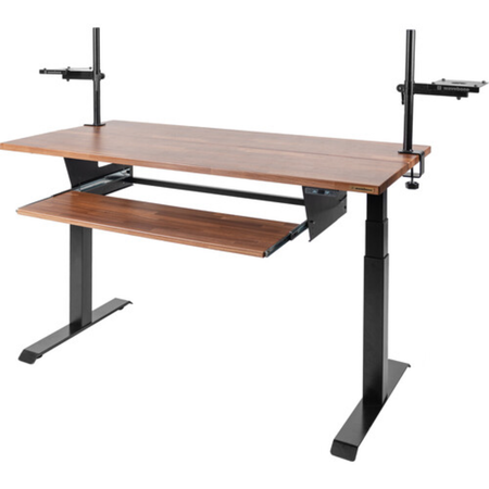 Wavebone Starship Wood | Height Adjustable Studio Desk | Standing Workstation with Keyboard Tray